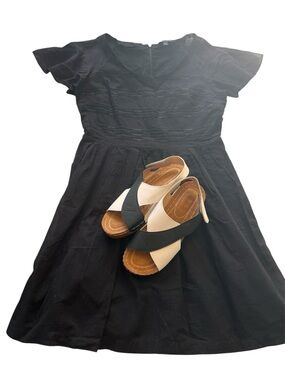 Flutter-Sleeve Eyelet Mini Dress